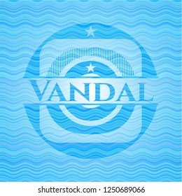 Vandal water representation style emblem.