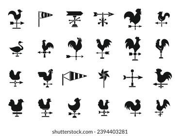 Vane icons set simple vector. Breeze toy. Paper animal air wind svg