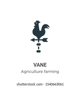 Vane vector icon on white background. Flat vector vane icon symbol sign from modern agriculture farming and gardening collection for mobile concept and web apps design.