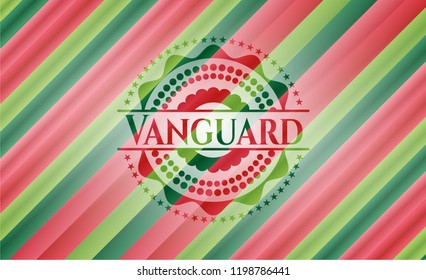 Vanguard christmas colors style emblem.