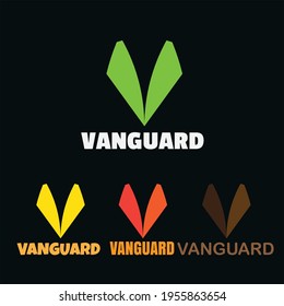 Vanguard v letter new modern creative stylish vector logo design 2021.V letter unique logo design idea.