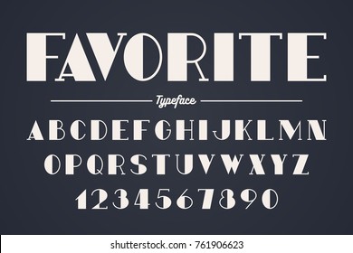 Vanguard vector decorative bold font design, alphabet. Color swatches control