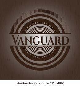 Vanguard wood icon or emblem. Vector Illustration.