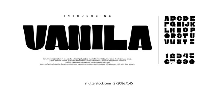 Vanila font es una tipografía de pantalla gruesa con Formas redondeadas y audaces, perfecta para diseños divertidos de comida y bocadillos.
