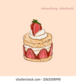 ショートケーキ いちご のイラスト素材 画像 ベクター画像 Shutterstock