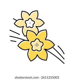 vanilla aromatherapy color icon vector. vanilla aromatherapy sign. isolated symbol illustration