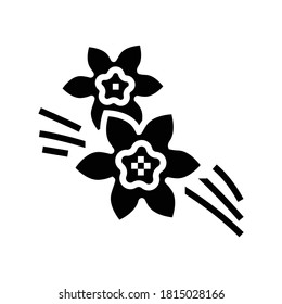 vanilla aromatherapy glyph icon vector. vanilla aromatherapy sign. isolated contour symbol black illustration
