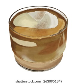 Vanilla bean Einspanner cream cafe latte drink dessert.