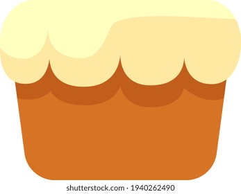 Vanilla-Kuchen, Illustration, Vektorgrafik auf weißem Hintergrund