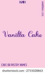 Pastel de vainilla   - Diseño de letras de texto de tipografía de pastel dulce