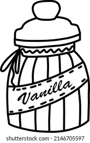 Vanilla candle on a white background