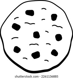 Ilustración del elemento de la galleta de chocolate de vainilla Icono de la galleta de chocolate estilo semisólido transparente
