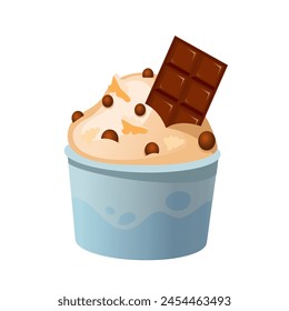 Helado de Chocolate con Vainilla en Tazón 