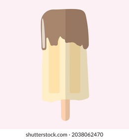vectores de ilustración de la vainilla con pala de chocolate
