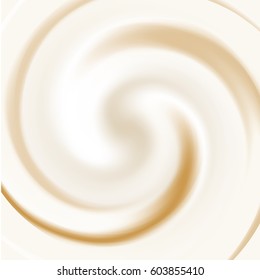 Vanilla and Coffee Cream abstract background or texture. 
Sweet vanilla yogurt. Beige colors
Vector illustration