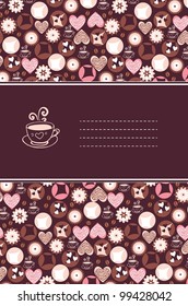 Vanilla cookies and cup of coffee card