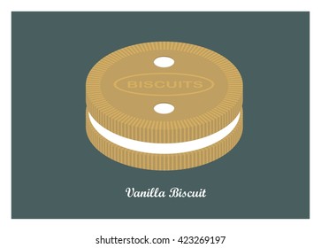 vanilla cream biscuit