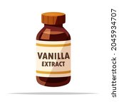 Vanilla extract bottle vector isolated illustration