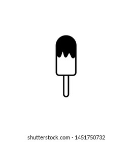 Vanilla flavored cone and coated with chocolate ice cream bar set realistic dessert snack food vector illustration