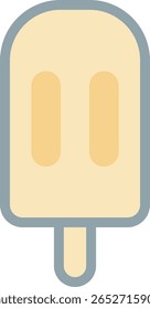Vanilla Flavored Ice Cream Bar Illustration