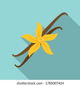 Vanilla flower icon. Flat illustration of vanilla flower vector icon for web design