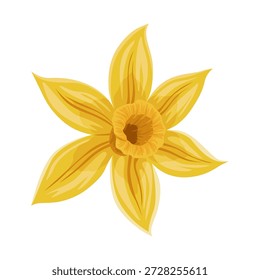 Vanilla flower. Realistic vector isolated design element. Nature spice. Yellow blossom with drops