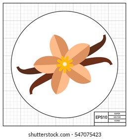 Vanilla flower and sticks