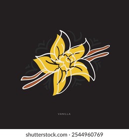 Vanilla, freehand-style drawing in Doodle style.