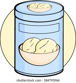 botella de helado de vainilla