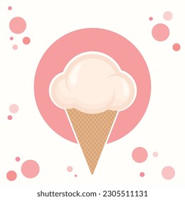 Yummy-Eis-Kegel, Vektorgrafik-Hintergrund