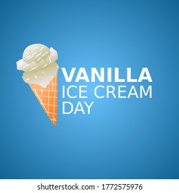 Vanilla Ice Cream Day Vector Illustration