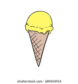 vanilla ice cream drawing