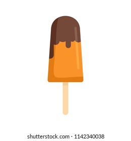 Vanilla ice cream icon. Flat illustration of vanilla ice cream vector icon for web isolated on white