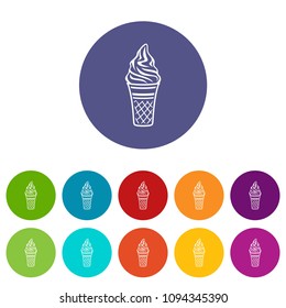 Vanilla ice cream icon. Outline illustration of vanilla ice cream vector icon for web