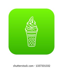 Vanilla ice cream icon. Outline illustration of vanilla ice cream vector icon for web