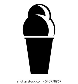 Vanilla ice cream icon. Simple illustration of vanilla ice cream vector icon for web