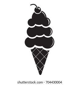 Vanilla ice cream icon. Simple illustration of vanilla ice cream vector icon for web