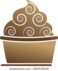 Vanilla Ice cream logo design vector images. Ice Cream logo design template images. Cone ice cream icon. Coffee logo design.