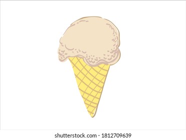 Eis in einer Eistüte, Vektorgrafik