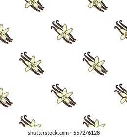 Vanilla icon in cartoon style isolated on white background. Herb an spices symbol stock vector illustration.