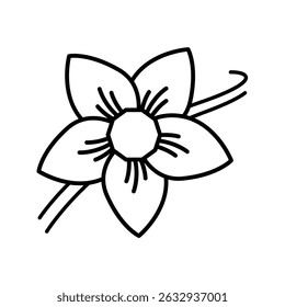 vanilla icon vector flower symbol illustration logo