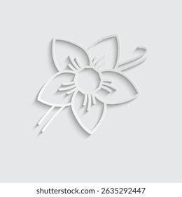 vanilla icon vector flower symbol illustration logo