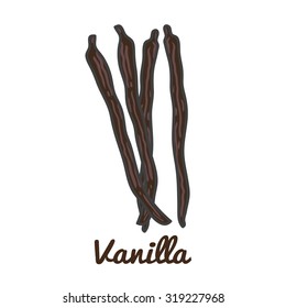 Vanilla. Isolated with the inscription