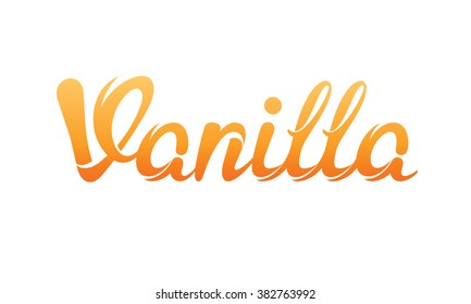 Vanilla letters isolated.