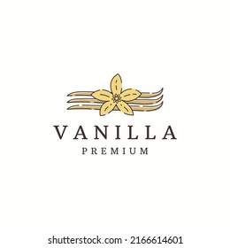 Vanilla logo icon design template flat vector
