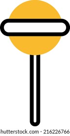 Vanilla lolipop, illustration, vector on a white background.