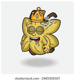 Vanilla Mascot Character Cartoon With Sleep expression. For brand, label, packaging and product. Vector Illustration