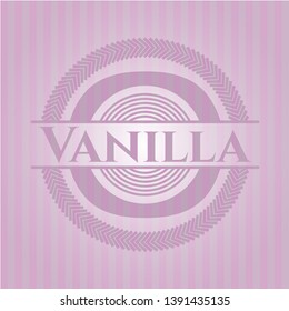 Vanilla pink emblem. Vintage. Vector Illustration. Detailed.