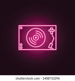 vanilla player neon icon. Elements of web set. Simple icon for websites, web design, mobile app, info graphics