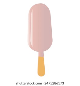 vanilla popsicle summer dessert vector